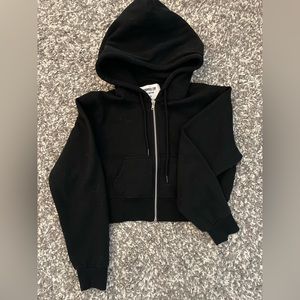 Urban planet cropped zip up hoodie